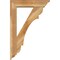 Ekena Millwork Olympic Traditional Rough Sawn Bracket w/ Offset Brace, Western Red Cedar, 6"W x 24"D x 36"H BKT0604X24X36OLY01RWR - alternate 4